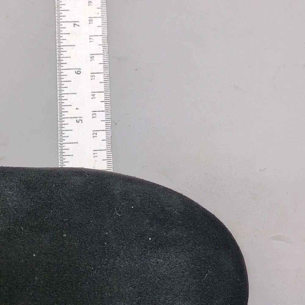 Lands End Shoes Womens Black 9.5 Suede Winter Boots Faux Fur Lined Wedge Pull On